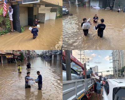 อ.อ.ป. นำรถบรรทุกร่วมบรรเทาความเดือดร้อนประชาชนเขตเมืองเชียงใหม่